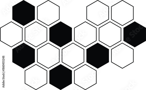 simple black honeycomb design art for banner poster background.