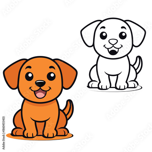 coloring book for kid pappy vector 