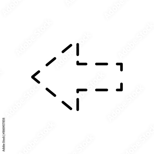 破線の矢印のアイコン