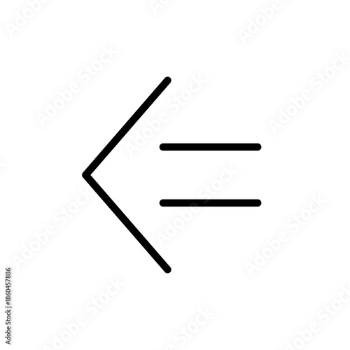 矢印のアイコン　破線