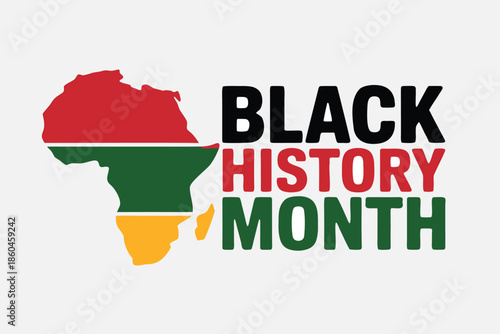 A vibrant depiction of africa alongside the text black history month celebrates african heritage and culture