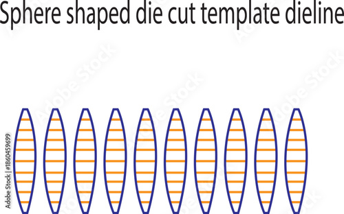 Custom Sphere Shaped Die Cut Template Dieline Vector for Creative 3D Ball Packaging and Decorative Ornament Box Manufacturing Layout