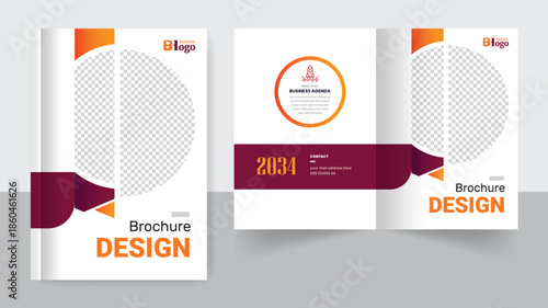 Business brochure design cover template layout editable text