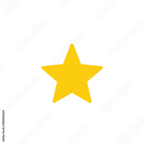 A centered, five-pointed golden star on a stark white background