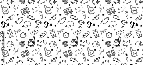 american football seamless pattern doodle hand drawing element cute kids background wallpaper