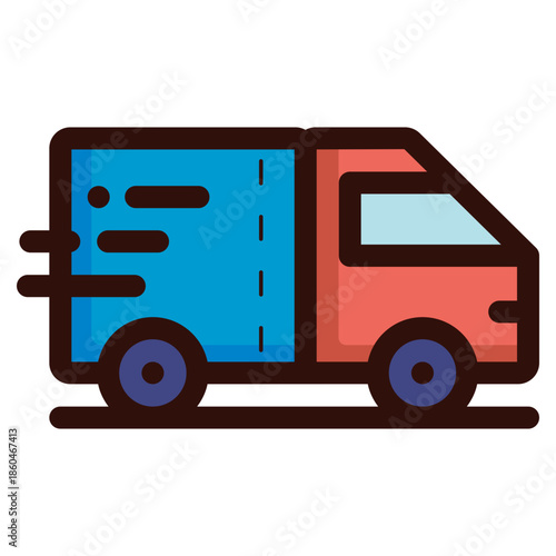 fast delivery service truck icon illustration