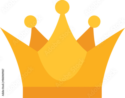 Golden Crown Miniature on Transparent Background