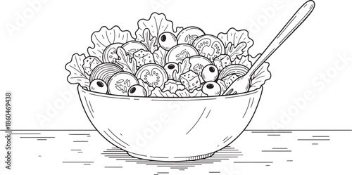 Salad Bowl with Vegetables