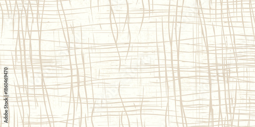 Ecru seamless pattern imitating linen or gauze. Hessian sackcloth woven background. Homespun rough jute burlap fabric. Cotton tablecloth. Worn canvas texture.
