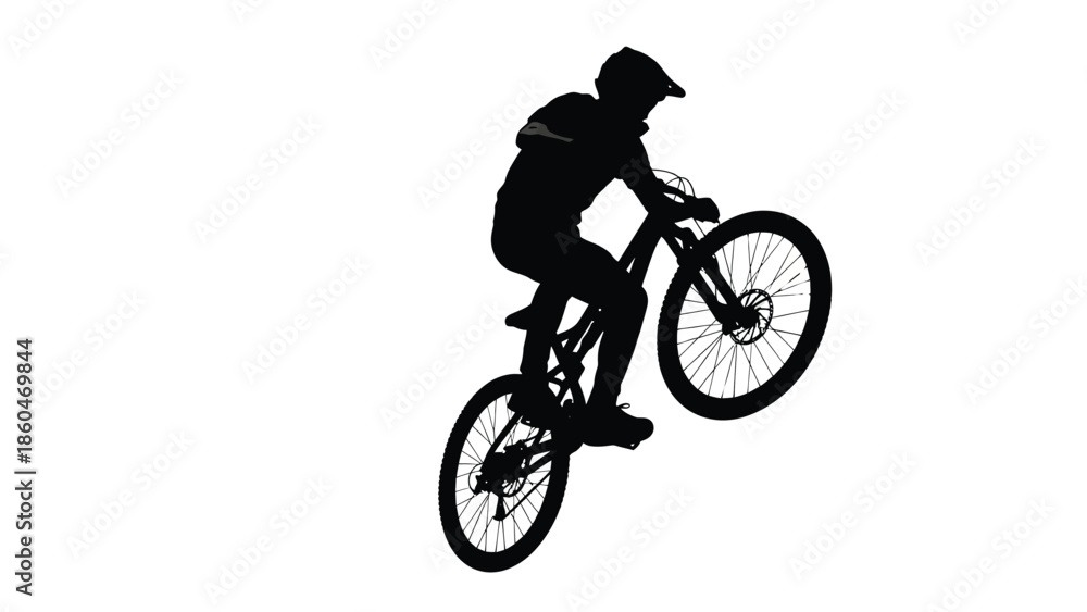 Fototapeta premium BMX rider performing backflip stunt vector