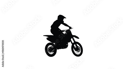 Motocross rider on dirt bike vector illustration