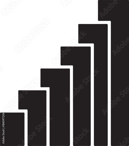 Full mobile signal strength bars icon