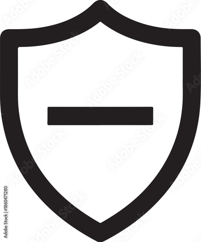 Shield icon with minus symbol