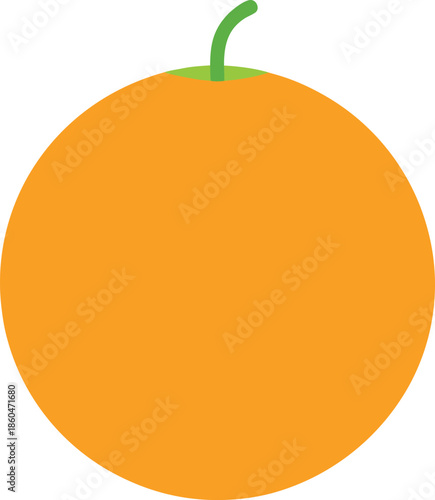 Ripe Melon Round Shape On Transparent Background