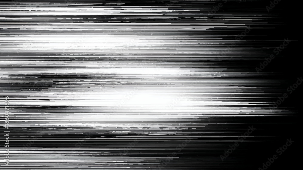 Fotografie An abstract monochrome image featuring a composition of horizontal lines and a b