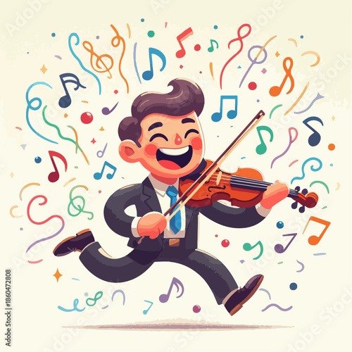 Cartoon illustration of someone playing ball which is very fun