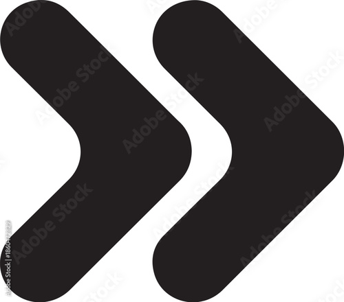 Double right arrow icon fast forward