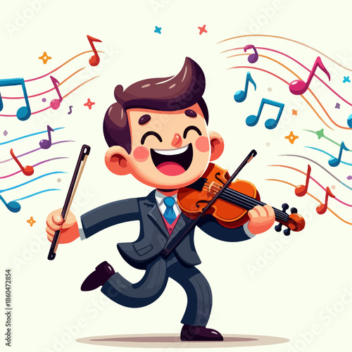 Cartoon illustration of someone playing ball which is very fun