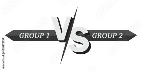 VS battle logo or versus letters pictogram design. VS symbol for confrontation, competition, sports, game, match and fight. Challenge compare flat symbol vector image.