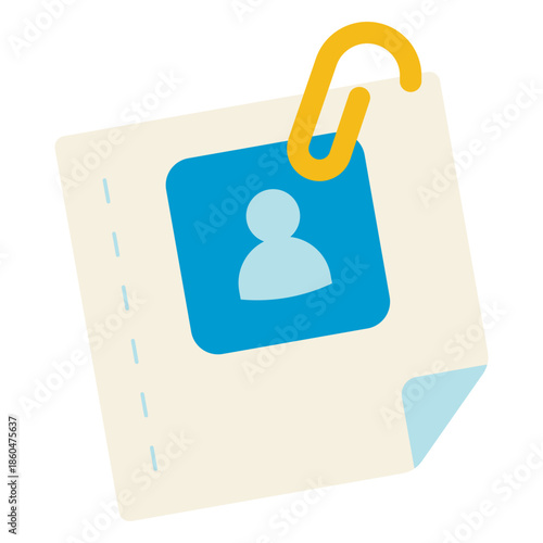 employment contract profile document flat icon
