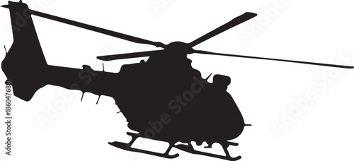 helicopter in action