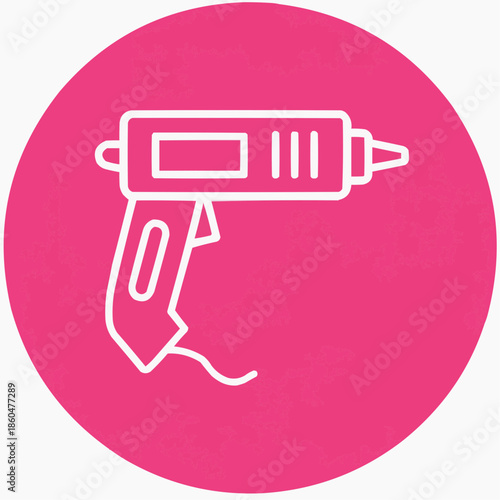 Essential hot glue gun icon for DIY projects, creative crafting, and quick repairs, symbolizing hands-on making, art, and hobby activities with precise adhesive application and versatile utility