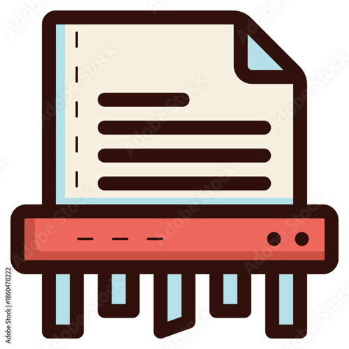 shredder document icon illustration