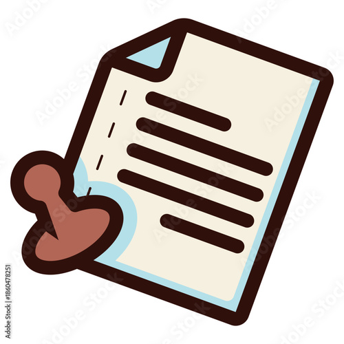 stamp document icon illustration