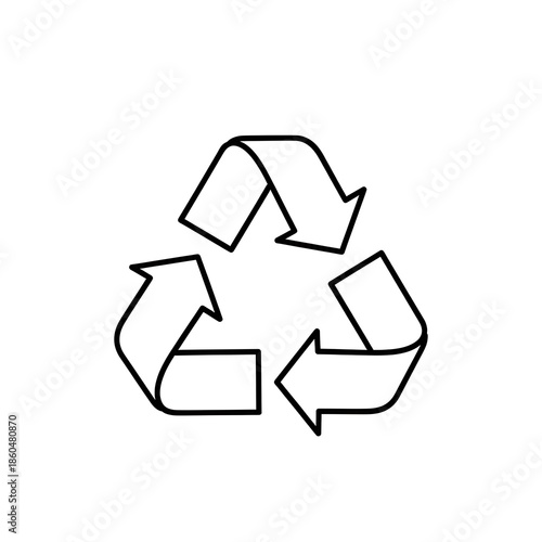 Recycle Symbol Icon - Environmental Sustainability & Green Vector