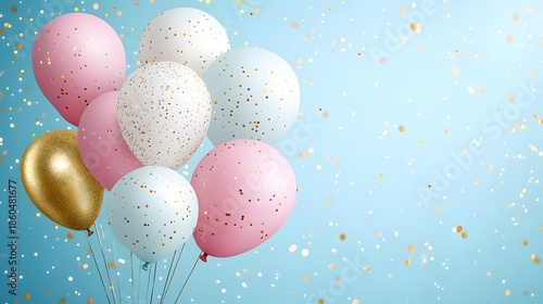 Sweet Party Balloon Background for Invitations