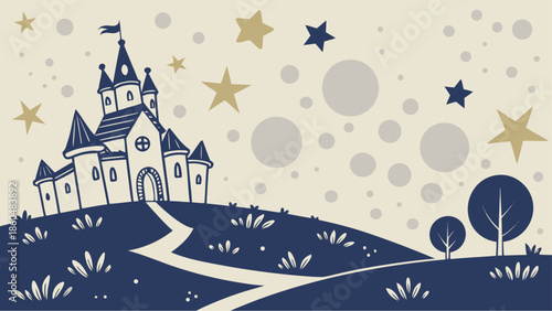 vector illustration of a winter landscape