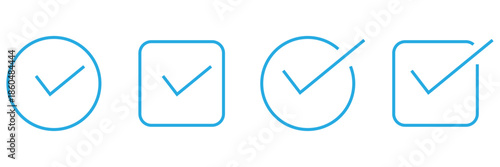 Check Mark Icon Set in Black and Green PNG Illustration