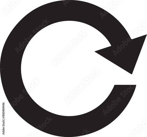 Simple clockwise refresh icon symbol