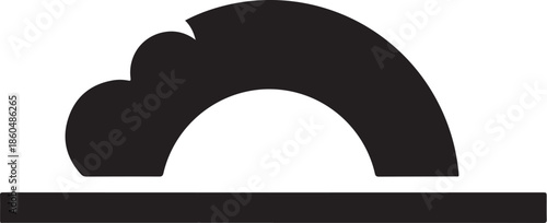 Minimalist rising sun arch icon