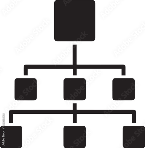 Hierarchy Structure Diagram Ico
