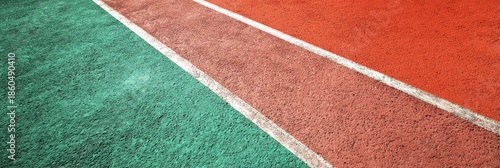 競技場のトラックの色分け