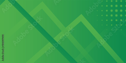 Green abstract background with geometric shapes gradient color for presentation design. Suit for business, corporate, institution, conference, party, festive, seminar, and talks.