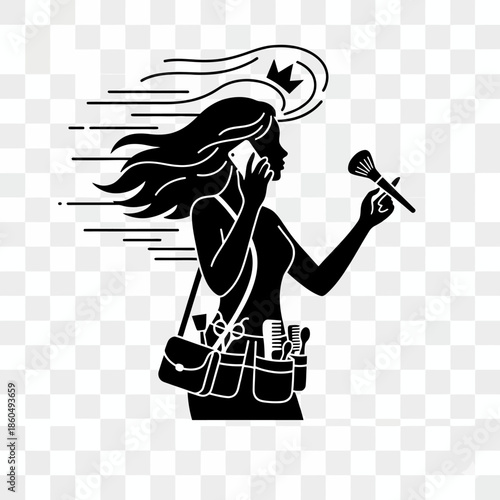 Maple Leaf Silhouette in Simple Modern Design with Black Color on White Background for Logo