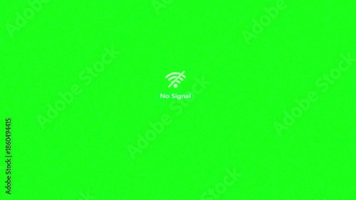 Retro TV Static Noise Glitch with No Signal Text. 4K Television White Noise Animation with Error Message. Cinematic Analog TV No Signal Screen with Static Distortion