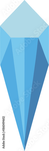 Crystal Icicle Ornament On Transparent Background