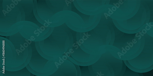 modern dynamic dark green circle shape shadow and light dimension background. eps10 vector
