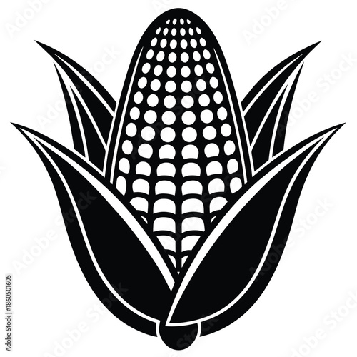  Corn in Black and White Style