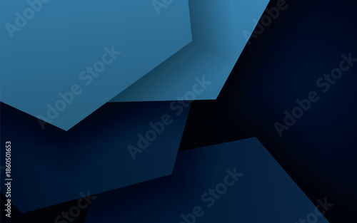 Abstract background with overlapping blue geometric design. Vector concept with message board space for modern website text and message design. VOL. 3