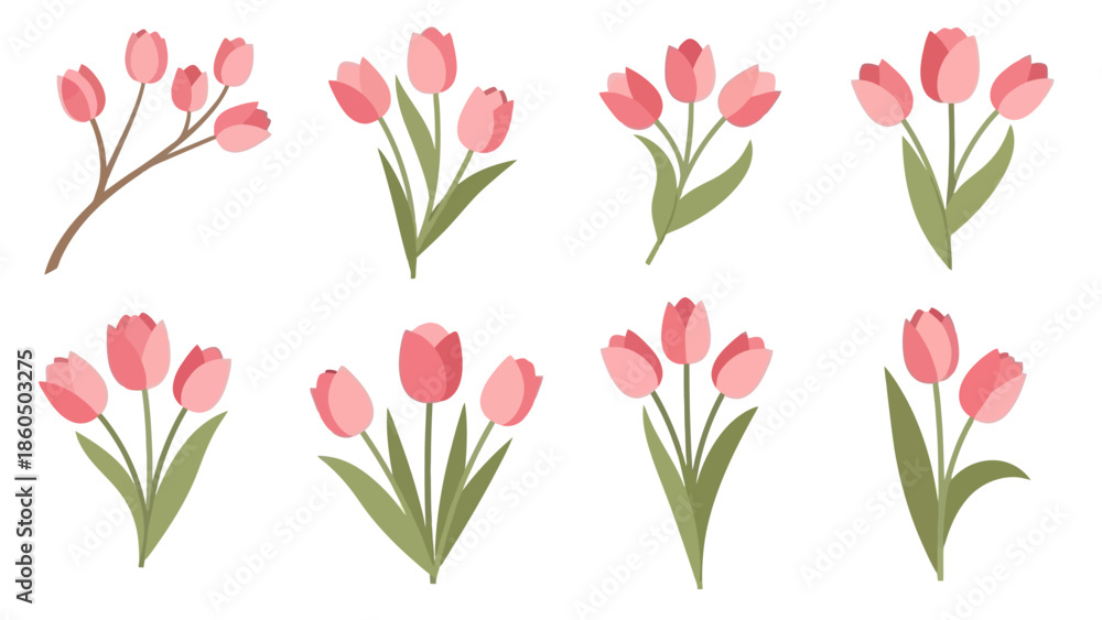 Obraz premium multiple flower and branch variations