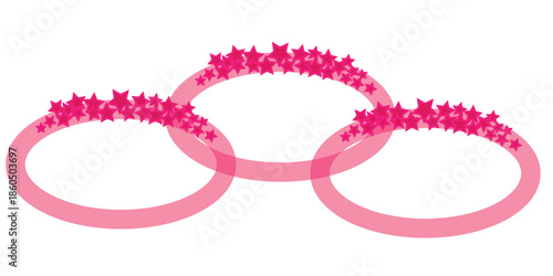 Two pink pearl jewelry design.