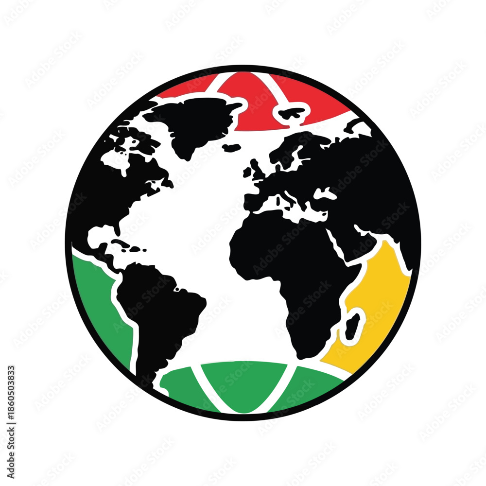 Obraz premium Colorful Global World Map Vector for Travel and Education