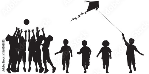 silhouettes of people on the beach