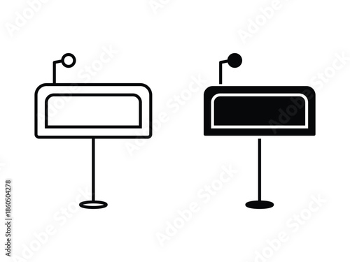 Keynote Presentation Icon Vector set for Business Meetings, Conferences, Slideshows, Public Speaking, Training Sessions, and Professional Pitch Design Projects.