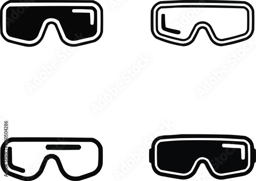 Futuristic Augmented Reality Glasses Collection Innovation and Smart Technology