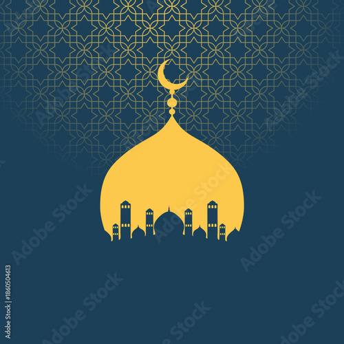 Ramadan and Eid al-Fitr theme design, Islamic background with. Vector illustration